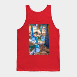 Colorful Paint Brushes on Contemplative Walk Tank Top